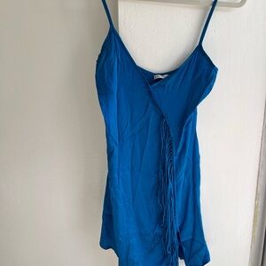 Indah Vibrant Blue Camisole with Fringe Detail